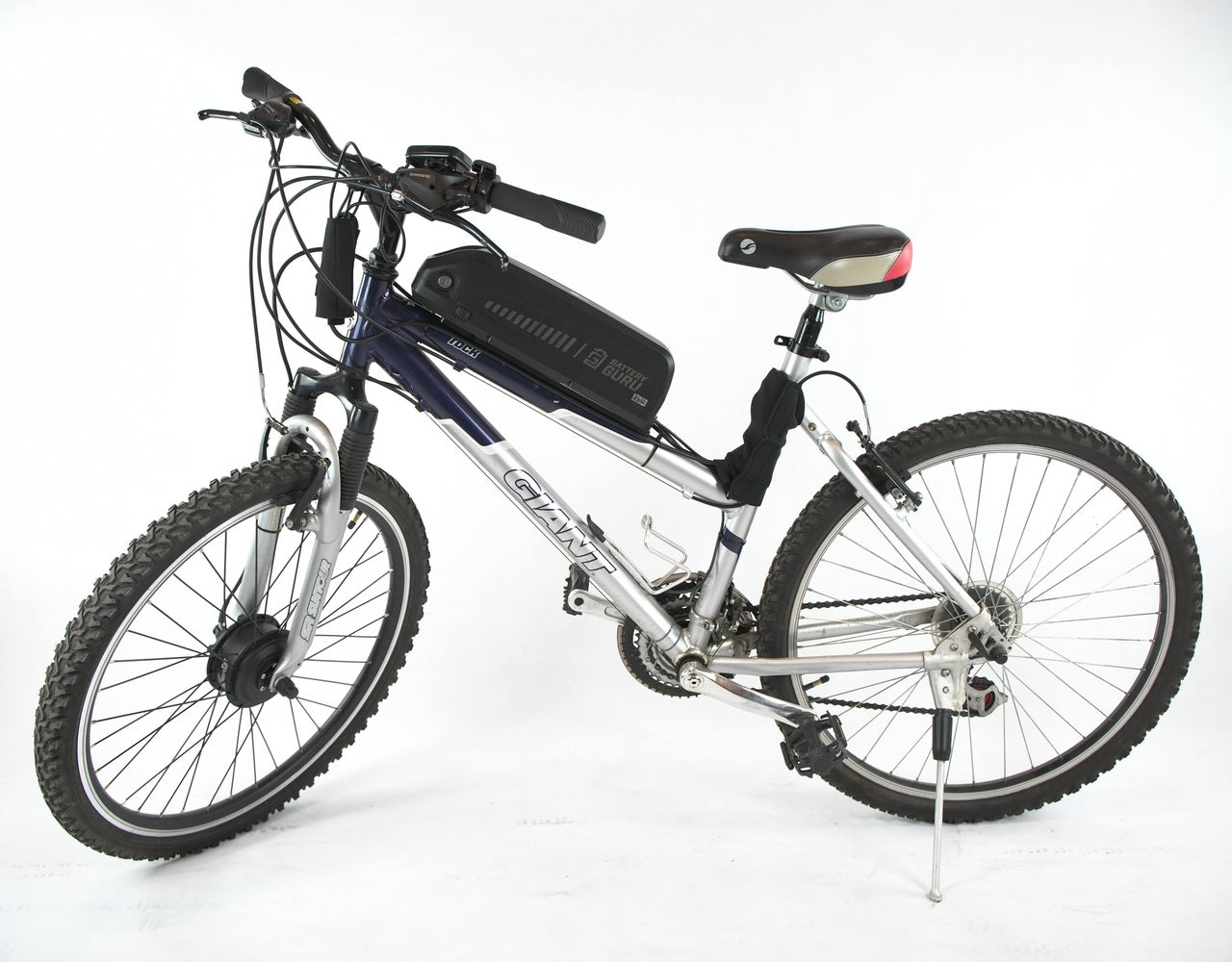 Giant Rock SR Suntour - konwersja na elektryczny z montażem baterii na toptube